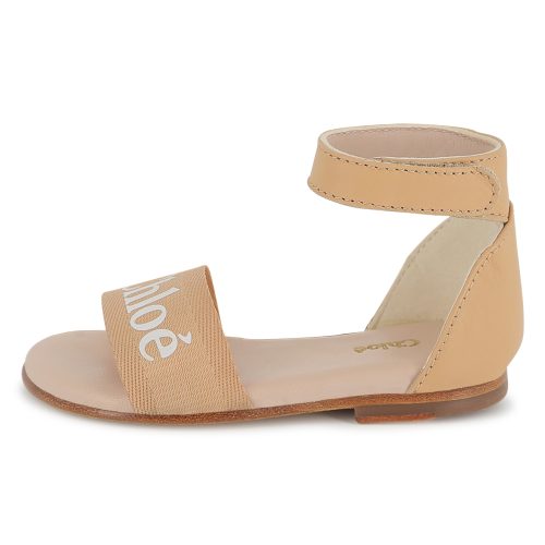 CHLOE Sandales en cuir imprimé FILLE 26 Beige