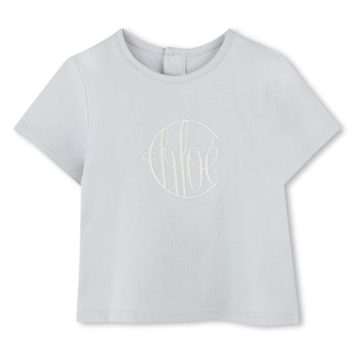 CHLOE T-shirt manches courtes coton FILLE 18M Bleu
