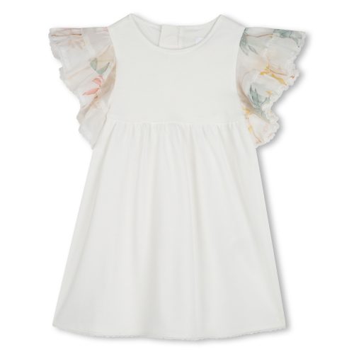 CHLOE Robe avec manches volantées FILLE 18M Blanc