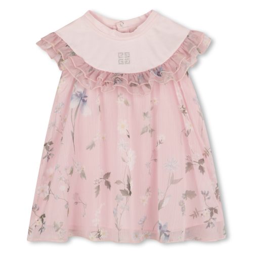 GIVENCHY Robe bi-matière à pressions FILLE 18M Rose
