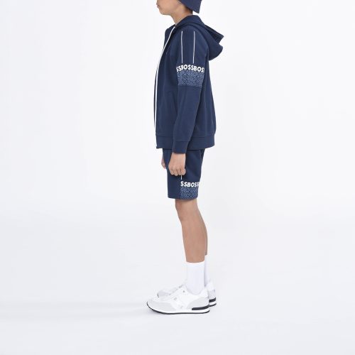 BOSS Cardigan de jogging molletonné GARCON 3A Bleu