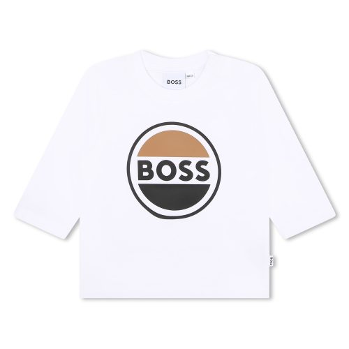 BOSS T-shirt avec sigle GARCON 6M Blanc