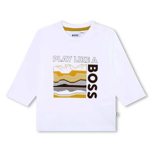 BOSS T-shirt montagnes GARCON 9M Blanc
