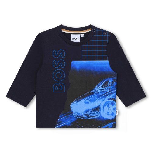 BOSS T-shirt imprimé voiture GARCON 12M Bleu