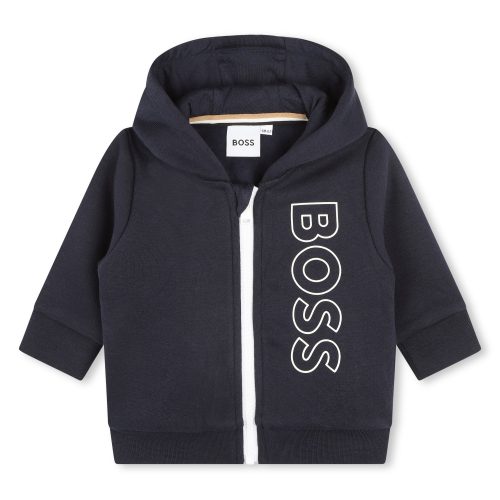 BOSS Sweat-shirt zippé en molleton GARCON 9M Bleu