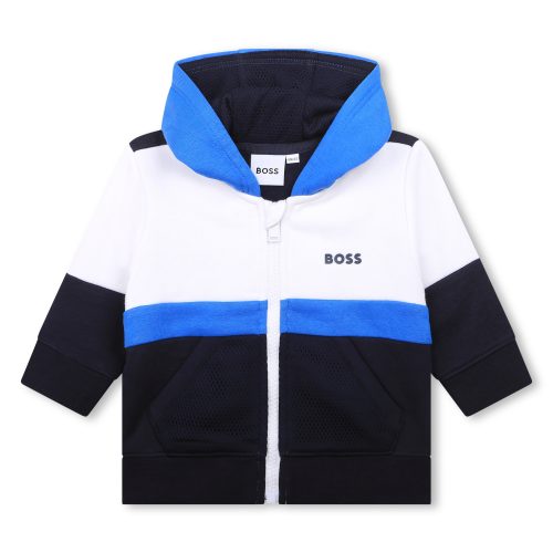 BOSS Sweat-shirt tricolore GARCON 12M Bleu