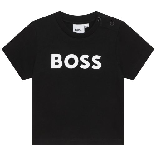 BOSS T-shirt coton manches courtes GARCON 12M Noir