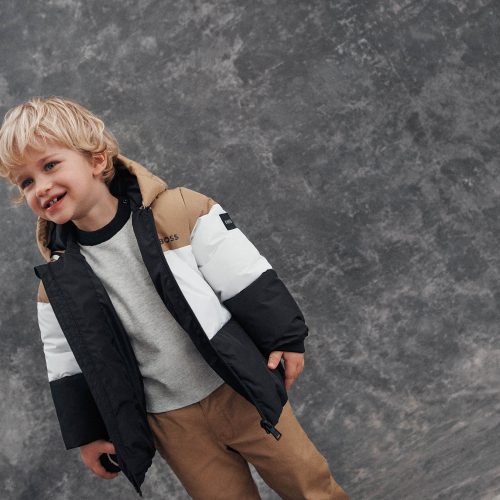 BOSS Doudoune déperlante à capuche GARCON 6M Noir