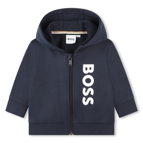 BOSS Sweat-shirt zippé avec sigle GARCON 18M Bleu