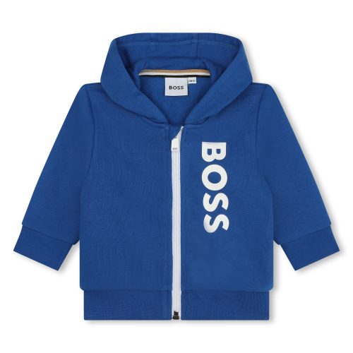 BOSS Sweat-shirt zippé avec sigle GARCON 9M Bleu