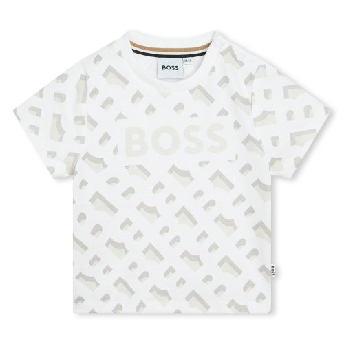 BOSS T-shirt imprimé GARCON 18M Blanc