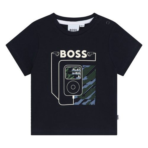 BOSS T-shirt pressionné GARCON 12M Bleu