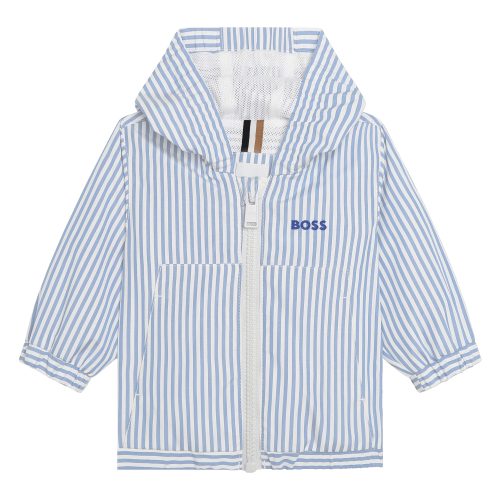 BOSS Coupe-vent zippé à capuche GARCON 6M Bleu