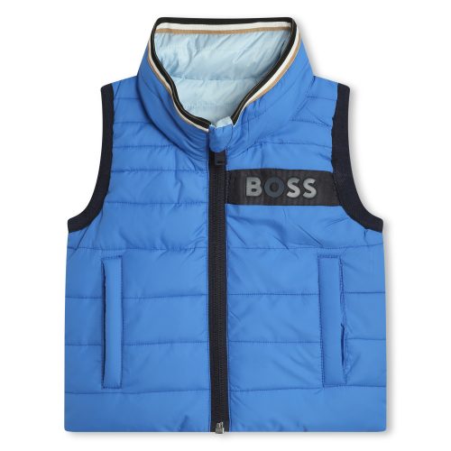 BOSS Doudoune zippée réversible GARCON 6M Bleu