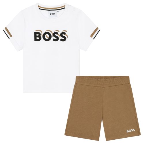BOSS T-shirt et bermuda GARCON 12M Marron