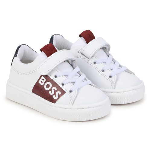 BOSS Baskets avec lacets et bandes auto-agrippantes GARCON 30 Blanc