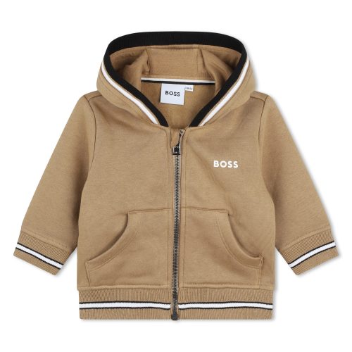 BOSS Cardigan à capuche molletonné GARCON 18M Marron
