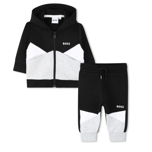 BOSS Ensemble jogging avec découpes GARCON 12M Noir