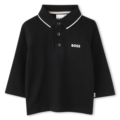 BOSS Polo en piqué GARCON 18M Noir