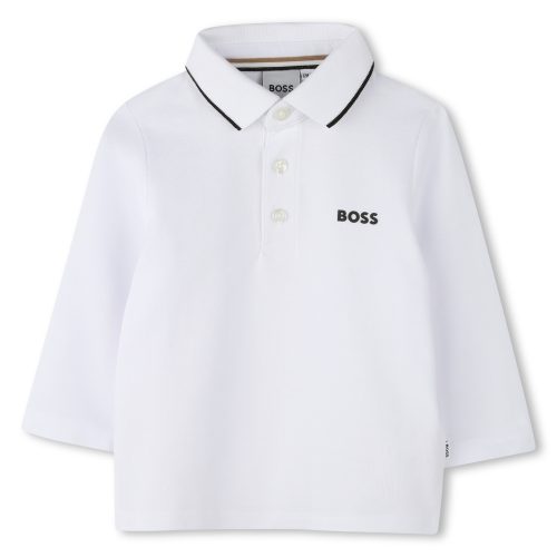 BOSS Polo en piqué GARCON 3M Blanc