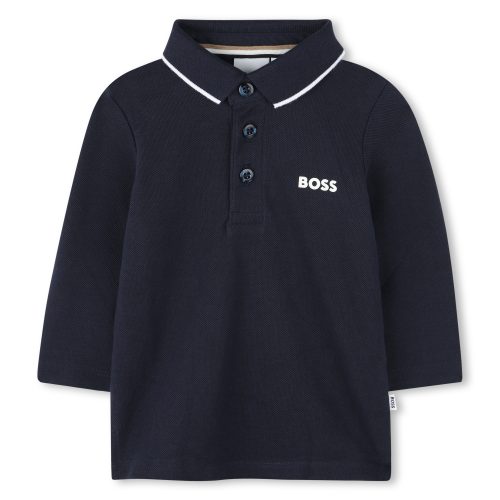 BOSS Polo en piqué GARCON 18M Bleu