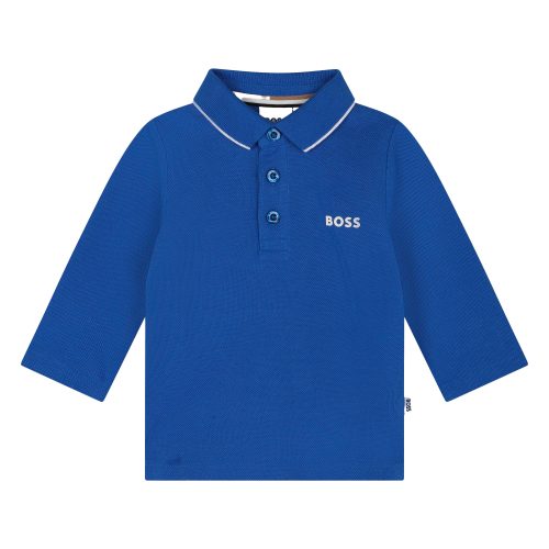 BOSS Polo en piqué GARCON 18M Bleu