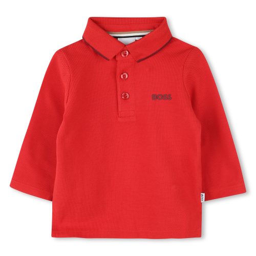 BOSS Polo en piqué GARCON 18M Rouge