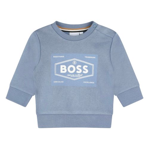 BOSS Sweat-shirt molleton col rond GARCON 18M