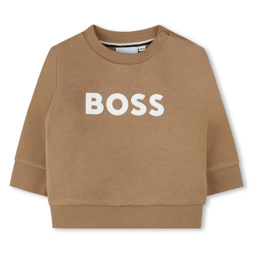 BOSS Sweat-shirt en molleton GARCON 18M Marron