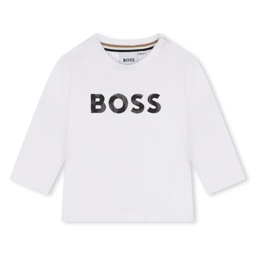 BOSS T-shirt avec sigle GARCON 18M Blanc