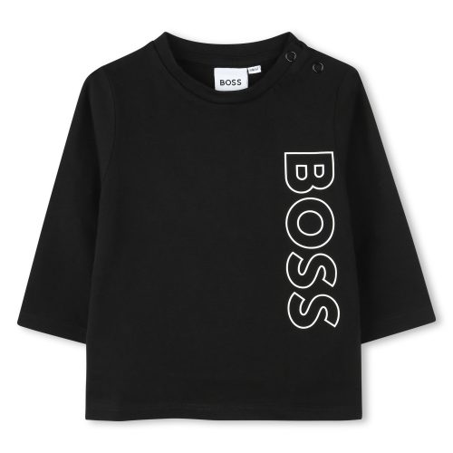 BOSS T-shirt sigle vertical GARCON 18M Noir