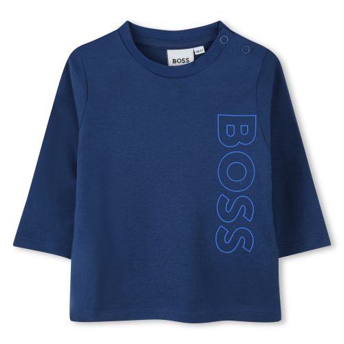 BOSS T-shirt sigle vertical GARCON 18M Bleu