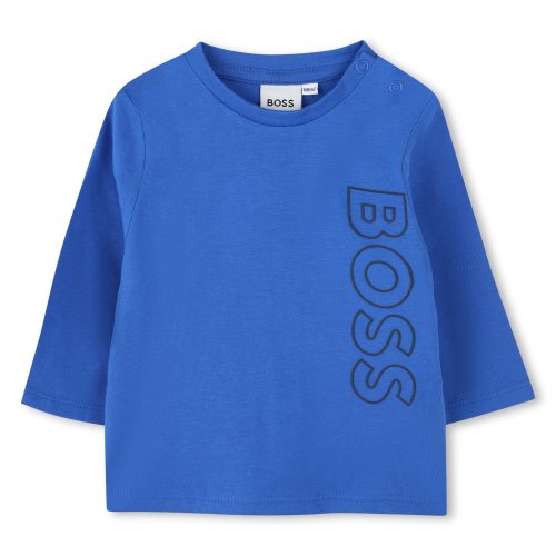 BOSS T-shirt sigle vertical GARCON 18M Bleu