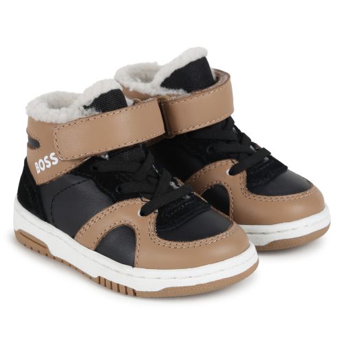 BOSS Baskets à lacets et bande auto-agrippante GARCON 30 Marron