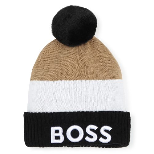 BOSS Bonnet à pompon GARCON T1 Noir