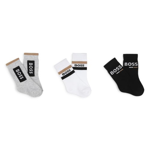 BOSS Lot de 3 paires de chaussettes GARCON 23 Noir