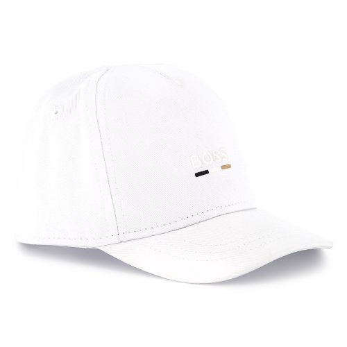 BOSS Casquette en coton à scratch GARCON 50 Blanc