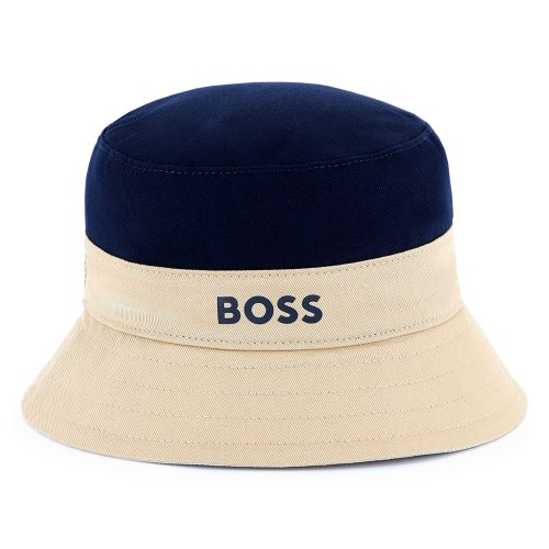 BOSS Bob réversible en coton GARCON 50 Blanc