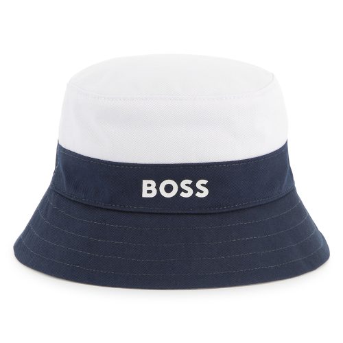 BOSS Bob réversible en coton GARCON 50 Bleu