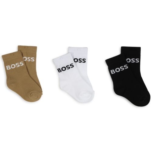 BOSS Lot de 3 paires de chaussettes GARCON 23 Noir
