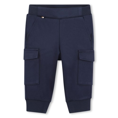 BOSS Pantalon cargo uni GARCON 18M Bleu