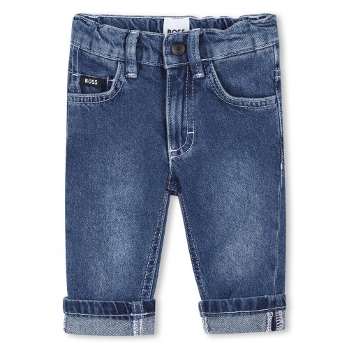 BOSS Jean 5 poches en coton GARCON 18M Bleu