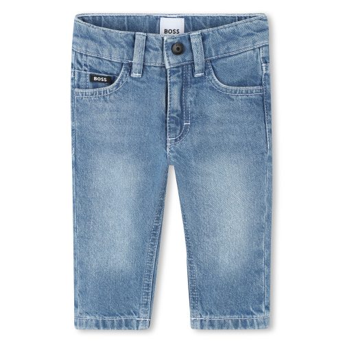 BOSS Jean 5 poches en coton GARCON 18M Bleu