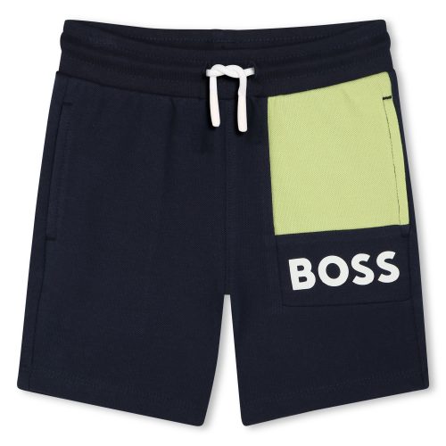 BOSS Short en coton doublé GARCON 18M Bleu