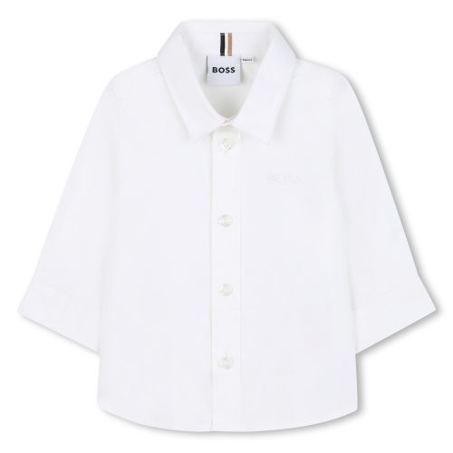 BOSS Chemise manches longues coton GARCON 18M Blanc