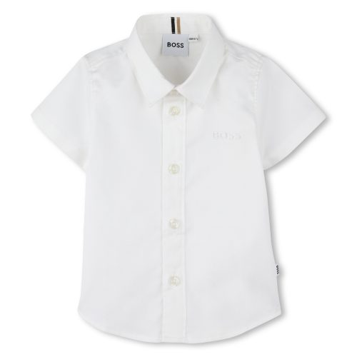 BOSS Chemise manches courtes coton GARCON 18M Blanc
