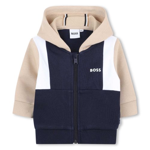 BOSS Cardigan à capuche en molleton GARCON 18M Bleu