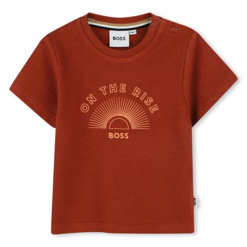 BOSS T-shirt à manches courtes GARCON 18M Marron