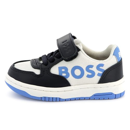 BOSS Baskets en cuir scratch lacets GARCON 30 Bleu
