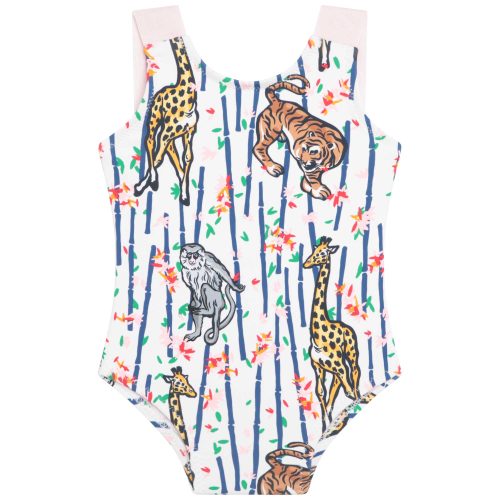 KENZO KIDS Maillot de bain imprimé FILLE 6M Blanc